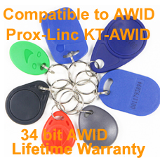 Proximity Key Fob 34bit AWID Format compatible with AWID Prox-Linc KT-AWID  keyfob